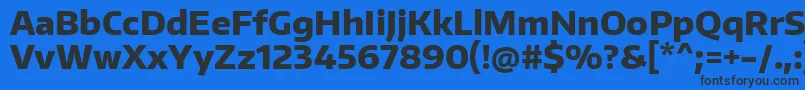 EncodesansExtrabold Font – Black Fonts on Blue Background