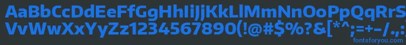 Police EncodesansExtrabold – polices bleues sur fond noir