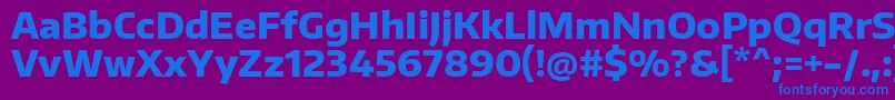 EncodesansExtrabold Font – Blue Fonts on Purple Background