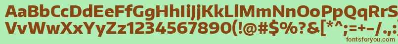 EncodesansExtrabold Font – Brown Fonts on Green Background