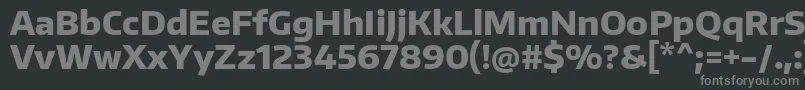 EncodesansExtrabold Font – Gray Fonts on Black Background