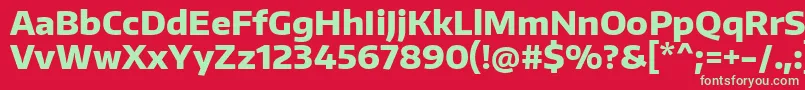 EncodesansExtrabold Font – Green Fonts on Red Background