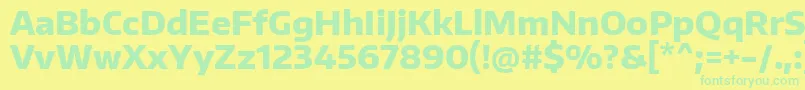 Шрифт EncodesansExtrabold – зелёные шрифты на жёлтом фоне