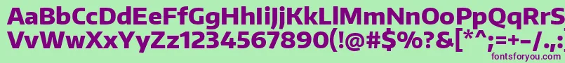 EncodesansExtrabold Font – Purple Fonts on Green Background