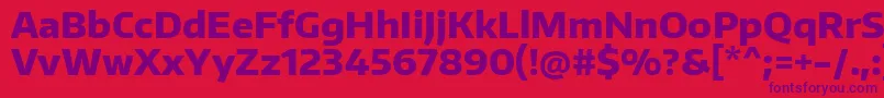 EncodesansExtrabold Font – Purple Fonts on Red Background