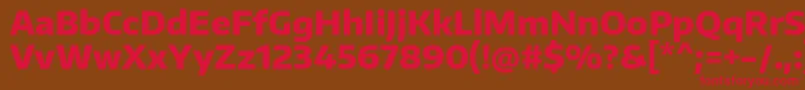 フォントEncodesansExtrabold – 赤い文字が茶色の背景にあります。