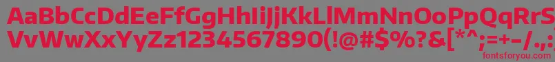 フォントEncodesansExtrabold – 赤い文字の灰色の背景