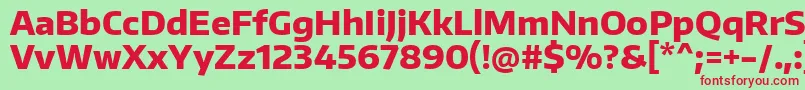 EncodesansExtrabold-Schriftart – Rote Schriften auf grünem Hintergrund
