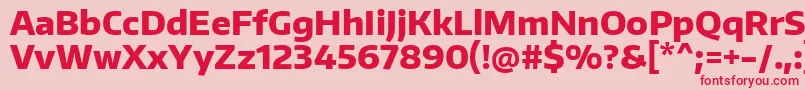 EncodesansExtrabold Font – Red Fonts on Pink Background