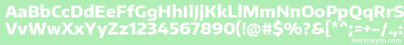 EncodesansExtrabold Font – White Fonts on Green Background