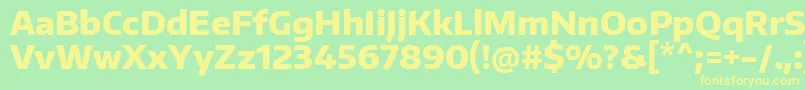 EncodesansExtrabold Font – Yellow Fonts on Green Background