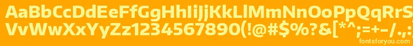 EncodesansExtrabold-Schriftart – Gelbe Schriften auf orangefarbenem Hintergrund