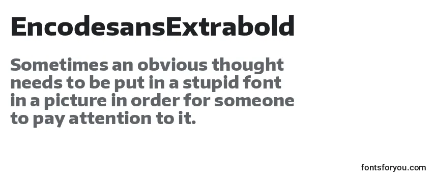 EncodesansExtrabold Font