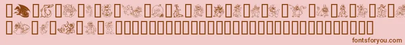 LisasDragons Font – Brown Fonts on Pink Background