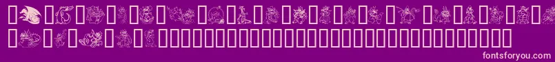 fuente LisasDragons – Fuentes Rosadas Sobre Fondo Morado