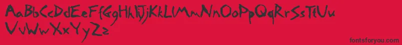 Crosst Font – Black Fonts on Red Background