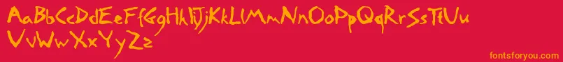 fuente Crosst – Fuentes Naranjas Sobre Fondo Rojo