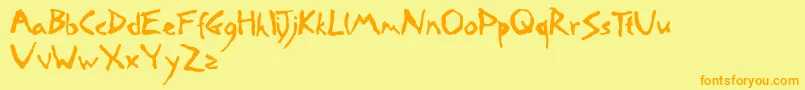 Crosst Font – Orange Fonts on Yellow Background