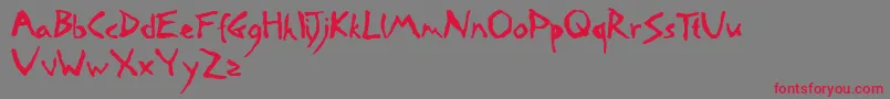 Crosst-Schriftart – Rote Schriften auf grauem Hintergrund