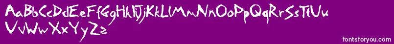 Crosst-Schriftart – Weiße Schriften auf violettem Hintergrund