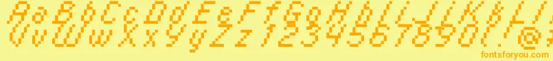 Lisätietoja Italic0856-fontista Italic0856-fontti – oranssit fontit keltaisella taustalla