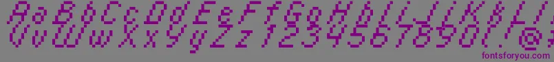 Italic0856 Font – Purple Fonts on Gray Background