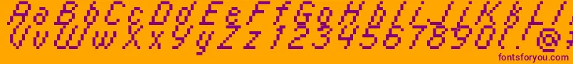 Italic0856 Font – Purple Fonts on Orange Background