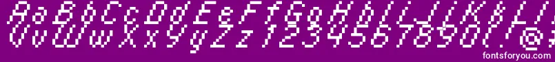 Italic0856 Font – White Fonts on Purple Background