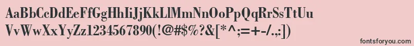 BodoniLtBoldCondensed Font – Black Fonts on Pink Background