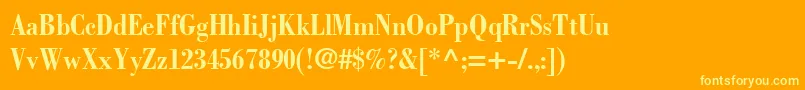 BodoniLtBoldCondensed Font – Yellow Fonts on Orange Background