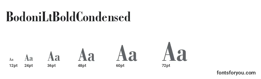 BodoniLtBoldCondensed Font Sizes