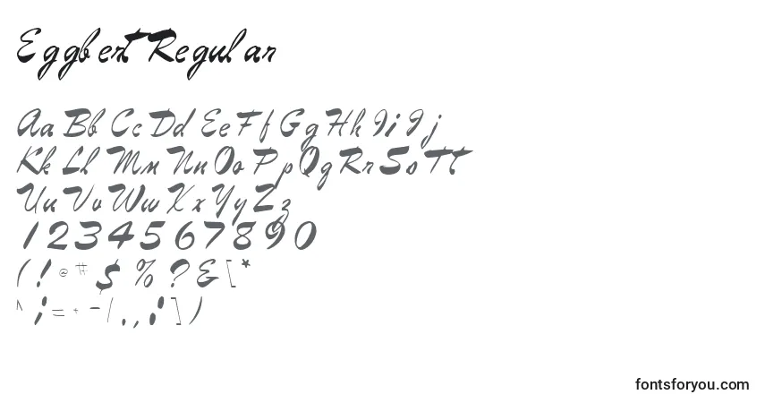 Schriftart EggbertRegular – Alphabet, Zahlen, spezielle Symbole