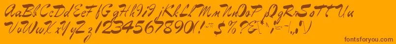 EggbertRegular Font – Brown Fonts on Orange Background