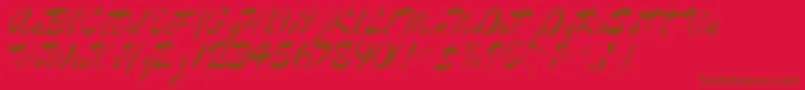 EggbertRegular Font – Brown Fonts on Red Background