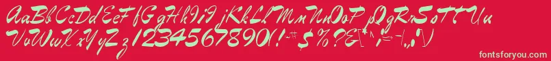 EggbertRegular Font – Green Fonts on Red Background