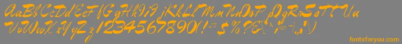 EggbertRegular Font – Orange Fonts on Gray Background