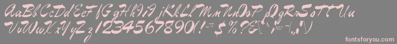 EggbertRegular-Schriftart – Rosa Schriften auf grauem Hintergrund