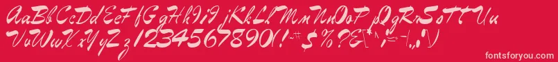 EggbertRegular Font – Pink Fonts on Red Background