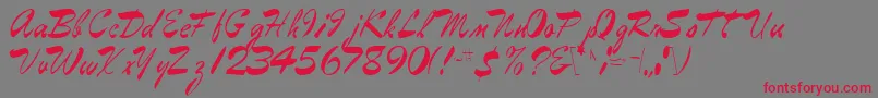 EggbertRegular Font – Red Fonts on Gray Background