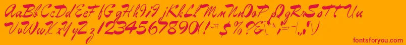 EggbertRegular Font – Red Fonts on Orange Background