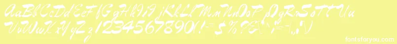 EggbertRegular Font – White Fonts on Yellow Background