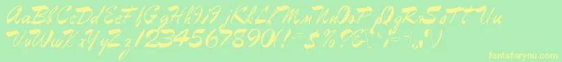 EggbertRegular Font – Yellow Fonts on Green Background