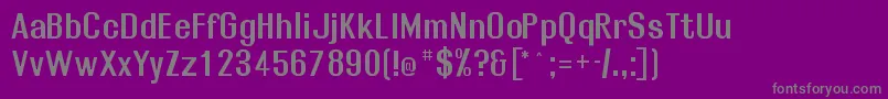 フォントRolloutSemibold – 紫の背景に灰色の文字