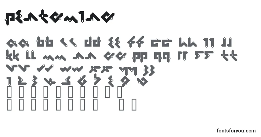 Czcionka Pentomino – alfabet, cyfry, specjalne znaki