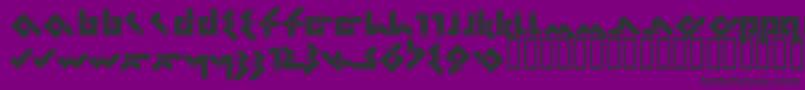 フォントPentomino – 紫の背景に黒い文字