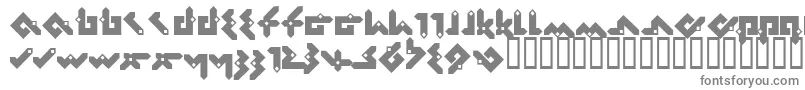 Pentomino Font – Gray Fonts on White Background