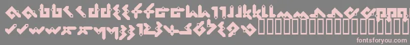Pentomino Font – Pink Fonts on Gray Background