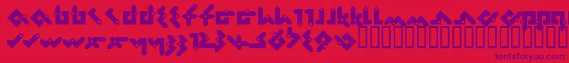 Шрифт Pentomino – фиолетовые шрифты на красном фоне