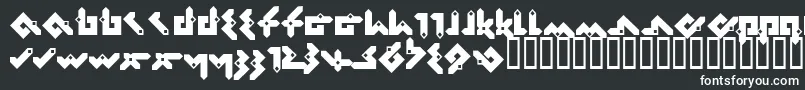 フォントPentomino – 黒い背景に白い文字