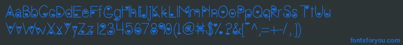 Vanessasvalentine Font – Blue Fonts on Black Background